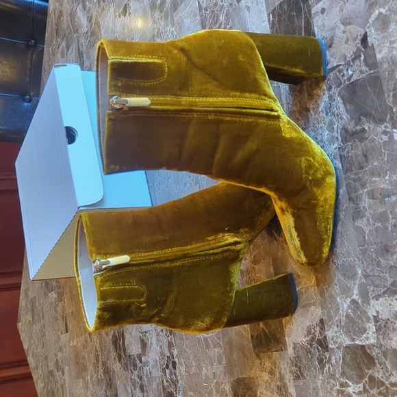 Sam Edelman Velvet Codie boots rust mustard - Picture 5 of 12